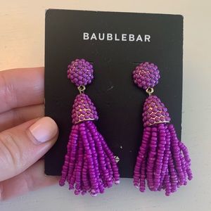 BaubleBar Mini purple Drop Earrings, worn once